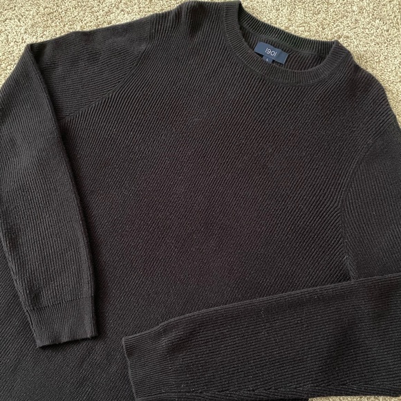 Mens Nordstrom 1901 crewneck black sweater size Large - Picture 5 of 7